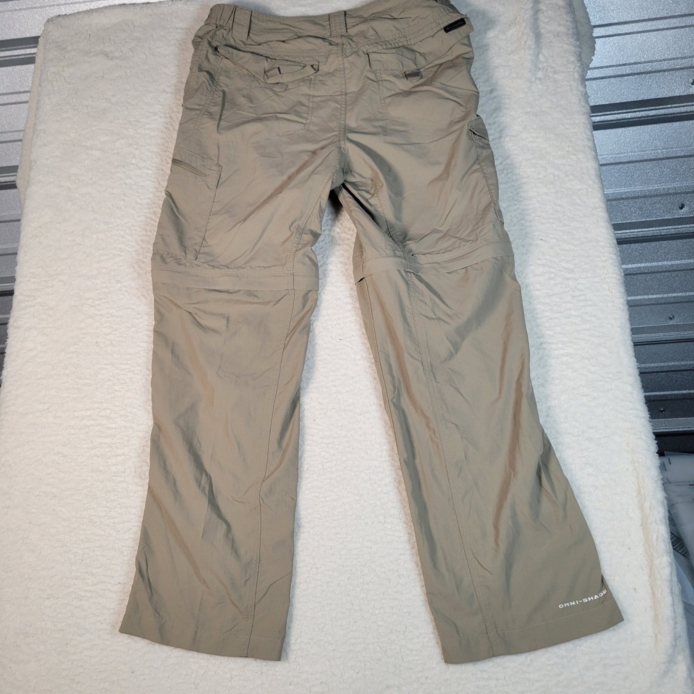 Columbia Convertible Cargo Pants Mens 36x30 Khaki Tan Hiking Zip Off Ripstop - Picture 16 of 16